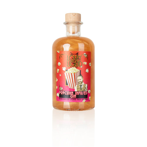 Gin-Geschenkset LOUP'S LIQUID Popcorn Infused Gin + LOUP’S LIQUID Earl Grey Infusion, 6 x GINLOS Tonic Water 0,2 l, 3 elegante Gin&Tonic-Bechergläser